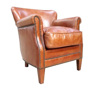 Professor Vintage Tan Leather Chair