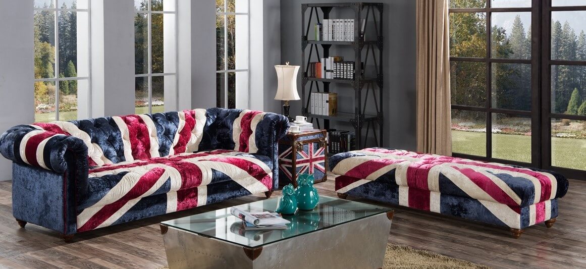 Union Jack Fabric Sofa
