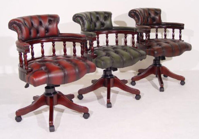 Chesterfield Captains Leather Office Chair