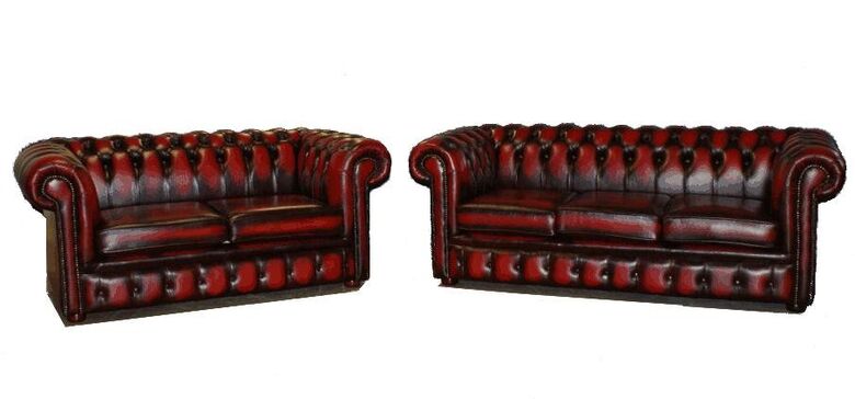 Chesterfield 3+2 Leather Sofa Offer
