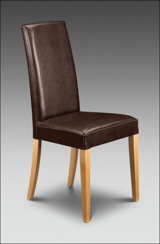 Athena Chair Brown Faux Leather