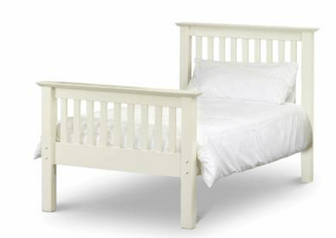 Barcelona High Foot End Bed Stone White