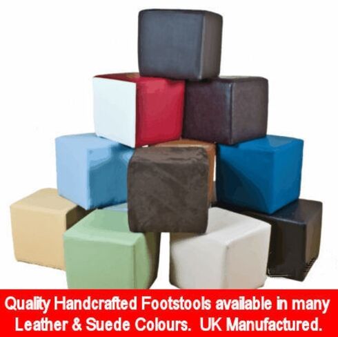 Exclusive Designer Footstool Cube Pouffe Ottoman