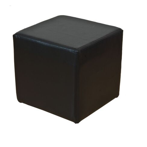 Exclusive Designer Footstool Cube Pouffe Black