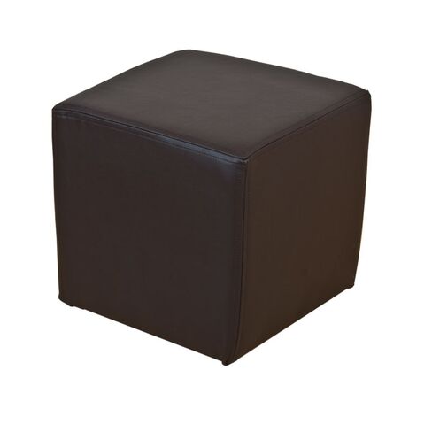 Exclusive Designer Footstool Cube Pouffe Cappuccino Brown