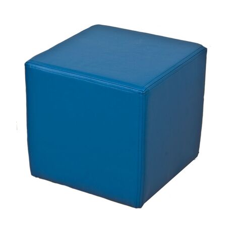Exclusive Designer Footstool Cube Pouffe Ocean Blue