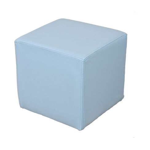 Exclusive Designer Footstool Cube Pouffe Sky Blue