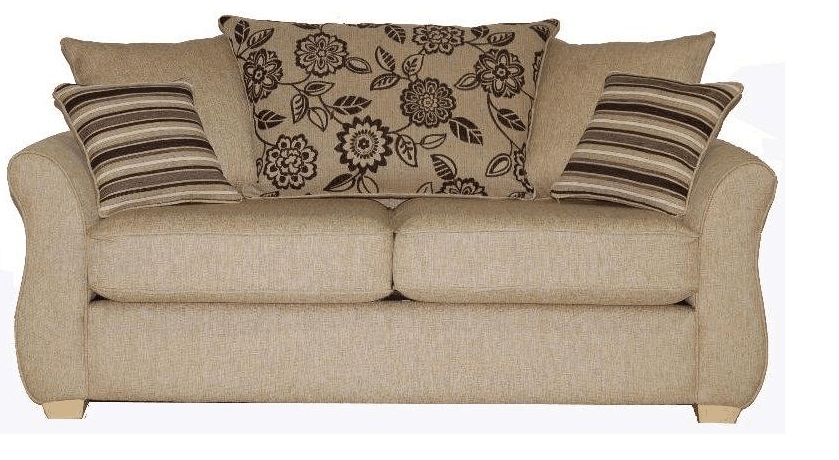 Fabric Sofas Leather Base With Cushions