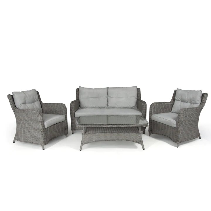 amara rattan garden grey 2 seater sofa and 2 armchairs with coffee table 3