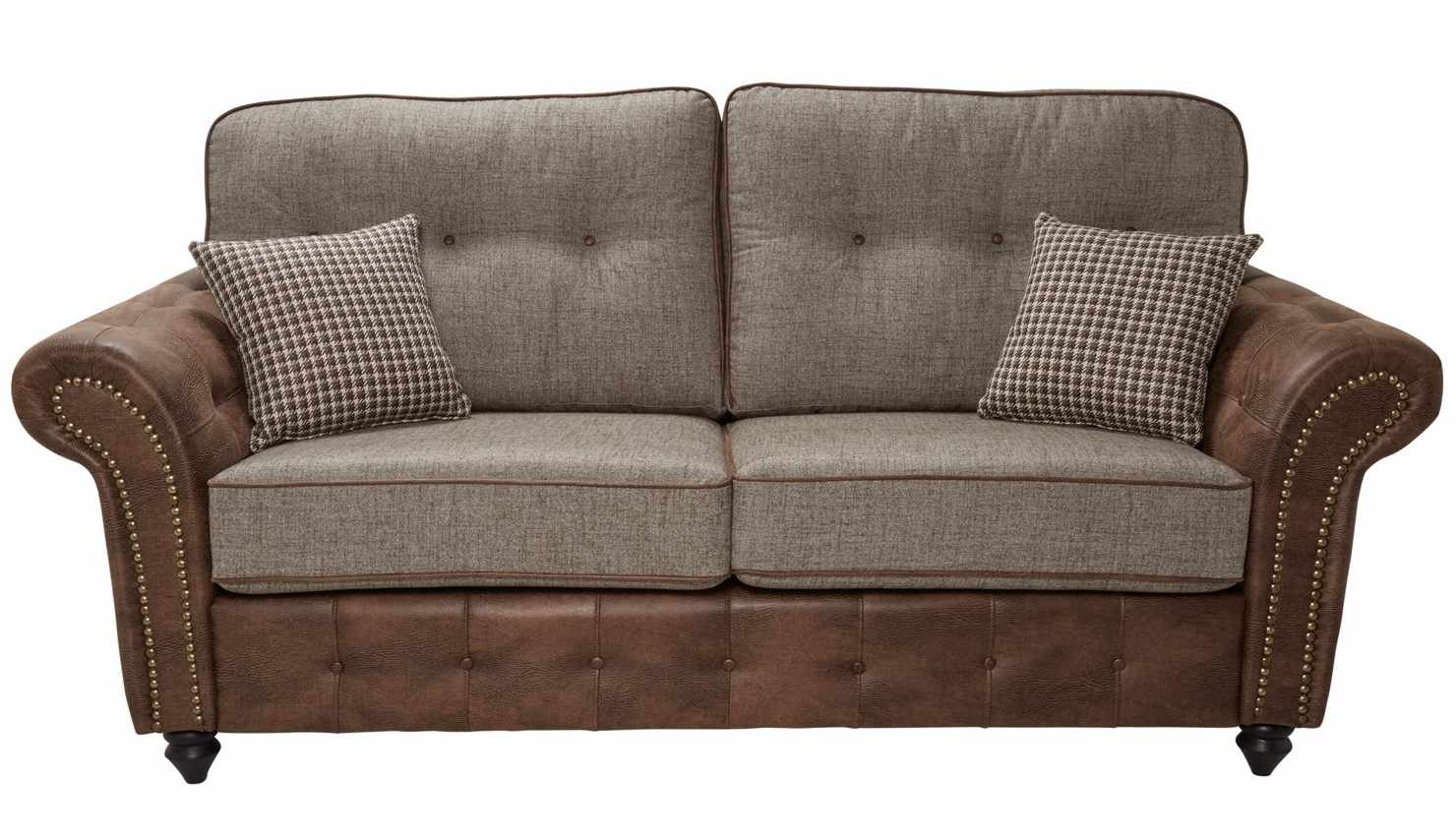 anne 3 seater fabric sofa grampian mineral tan