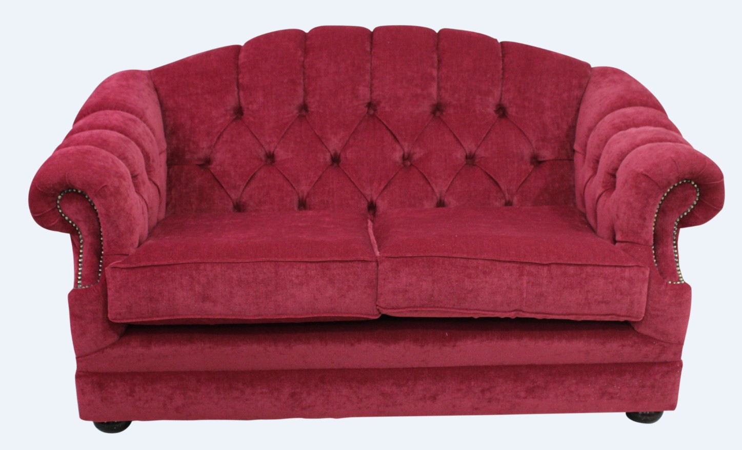 chesterfield merton 2 seater sofa pimlico wine fabric