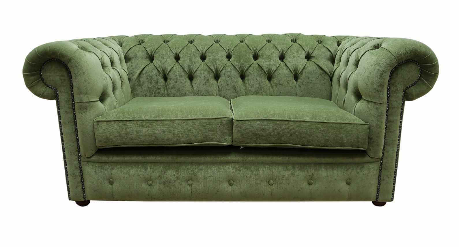 chesterfield sofa sage green fabric