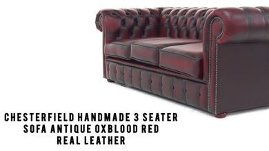 Chesterfield Handmade 3 Seater + Club Chair Faux Leather Sofa Suite