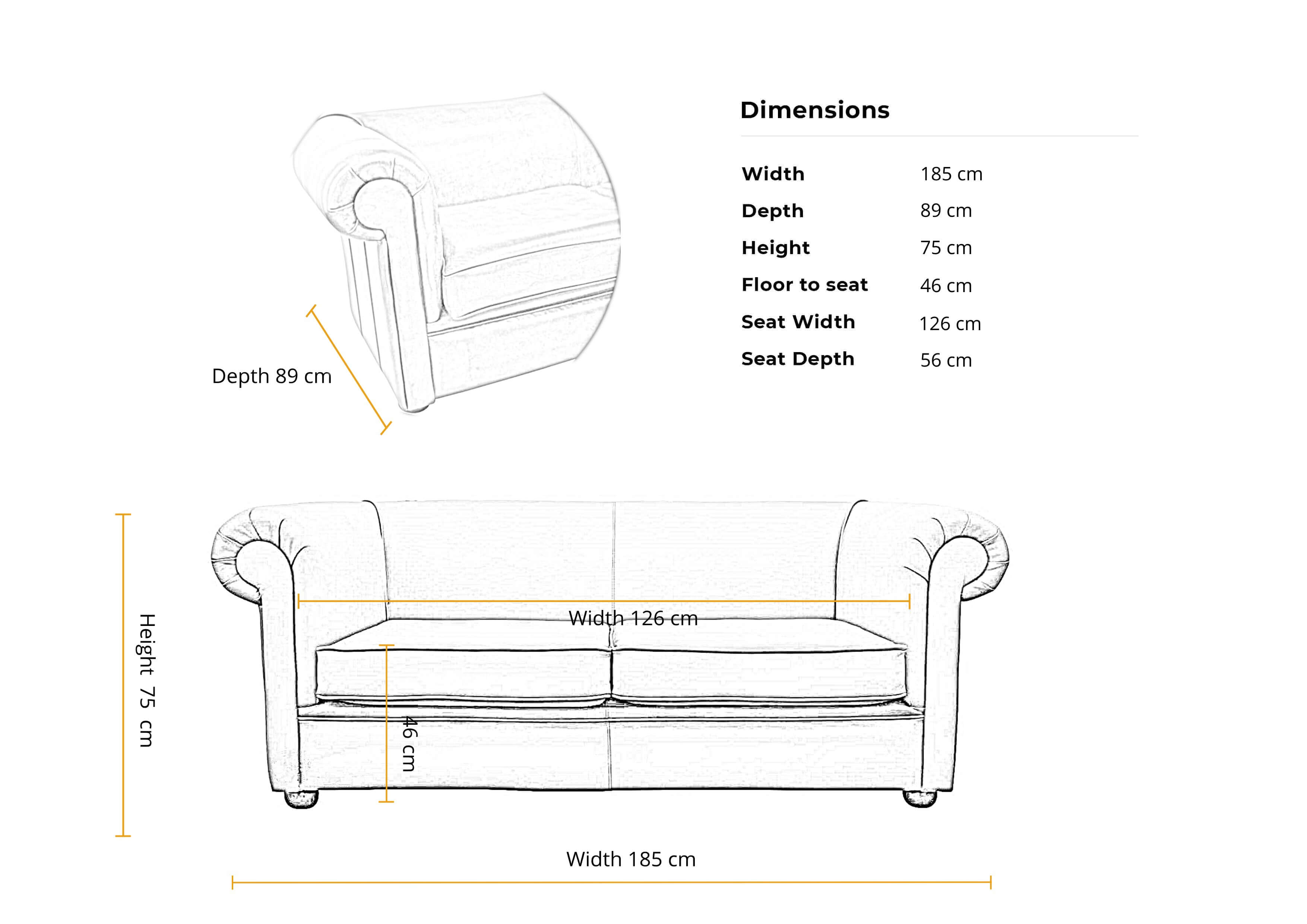 1930_s Classic Cusion 2.5 seater sofa