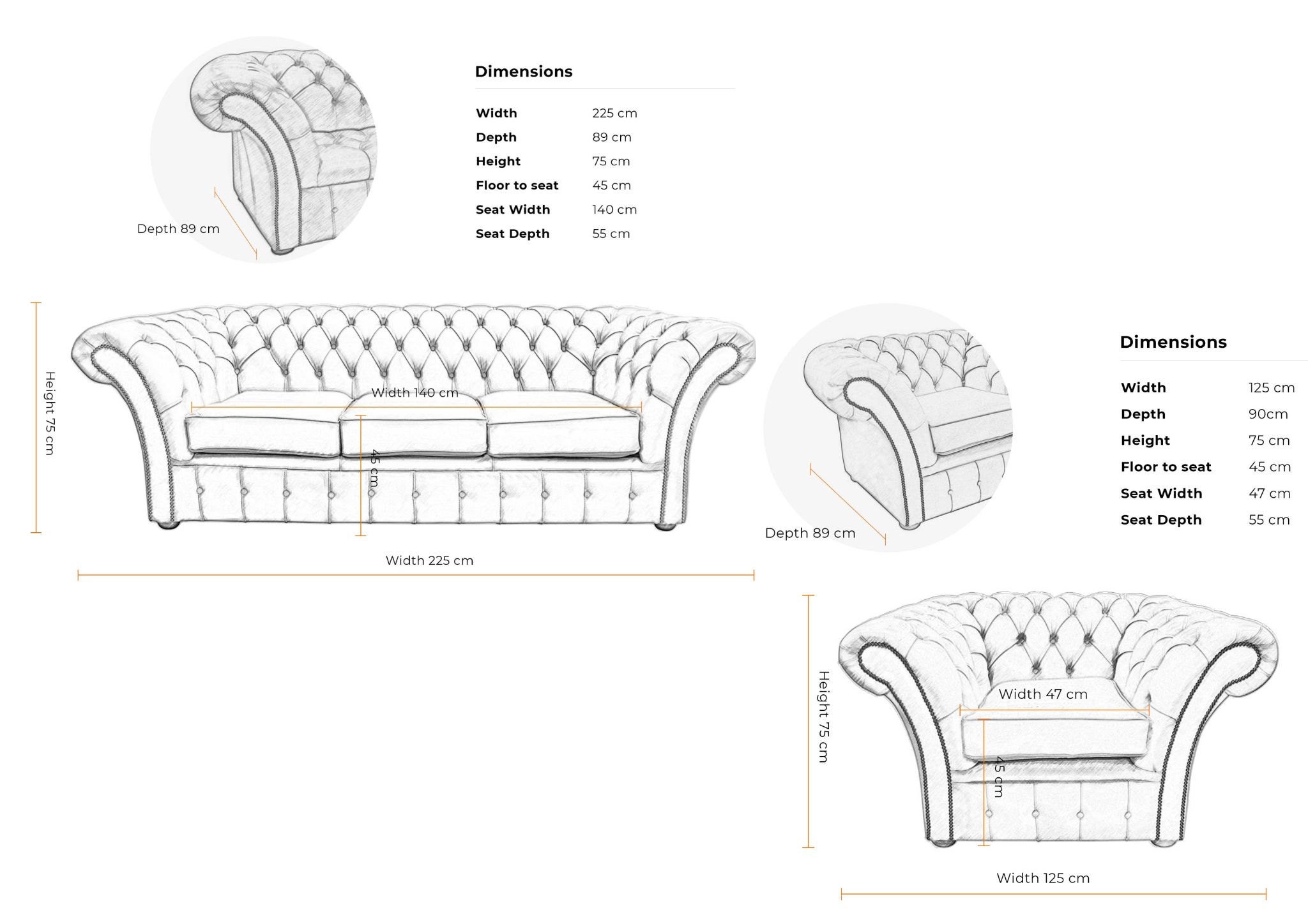 Balmoral 3+1 Sofa Suite 