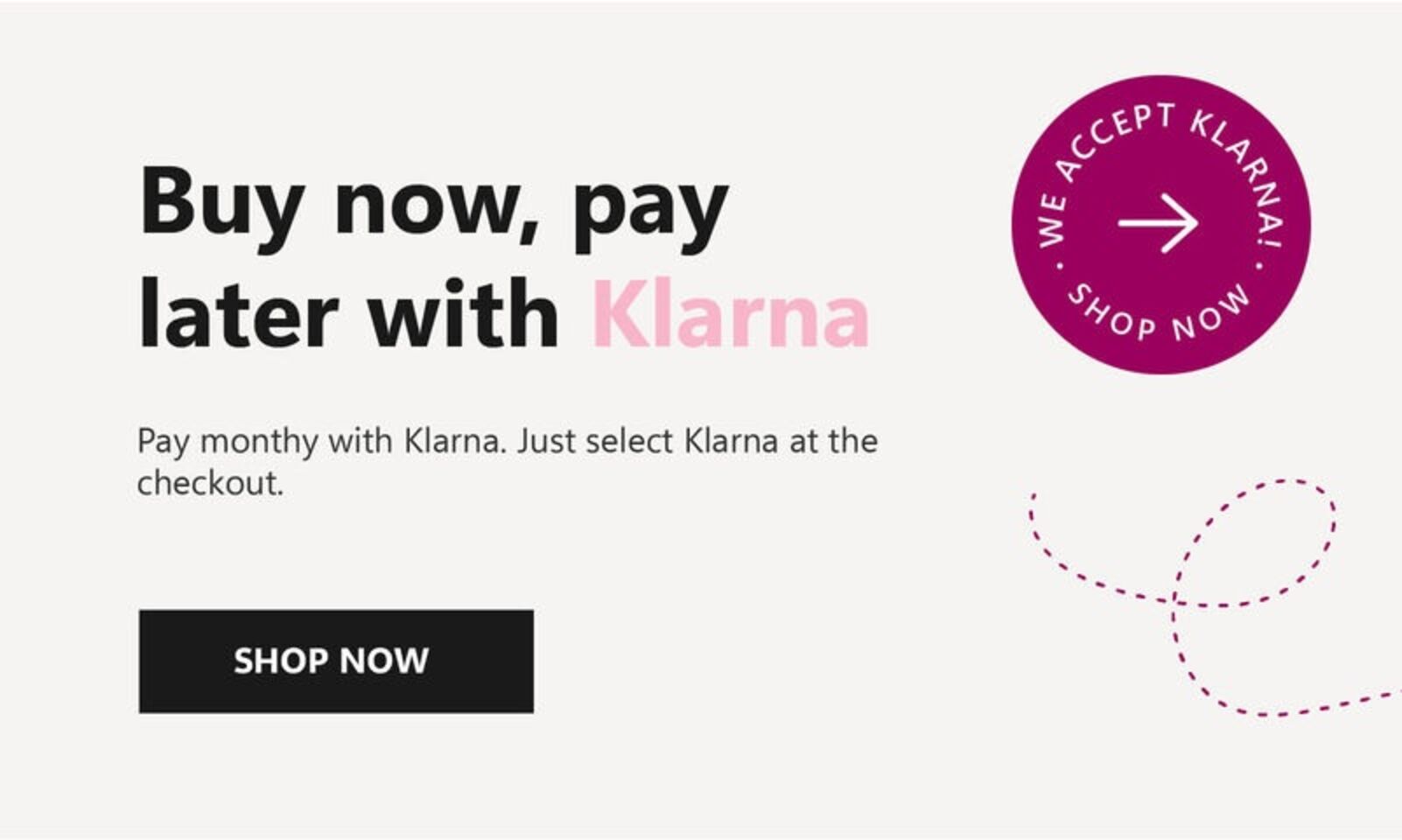 Klarna interest free finance for furniture