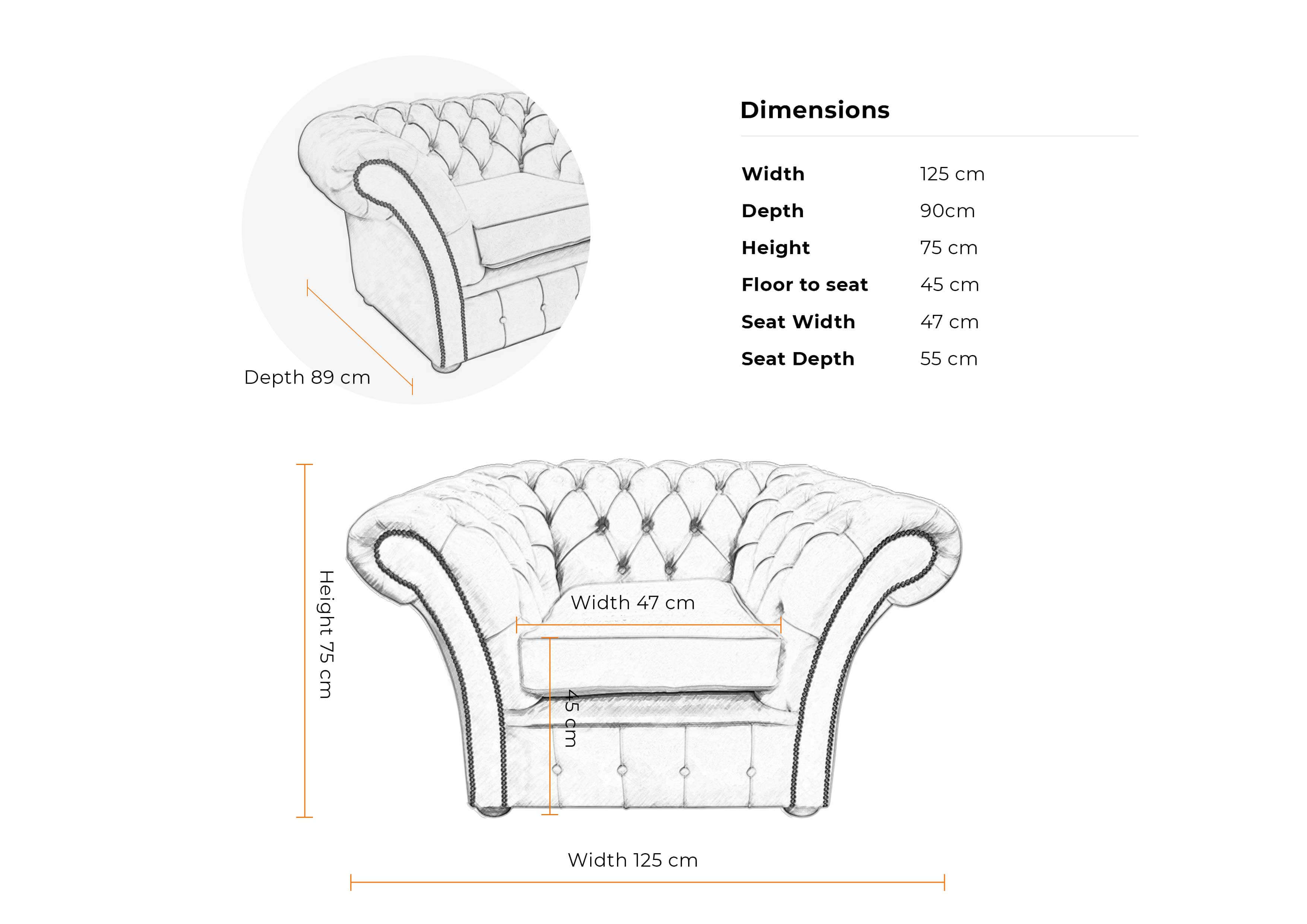 Dimensions-1-seater-Balmoral-chair
