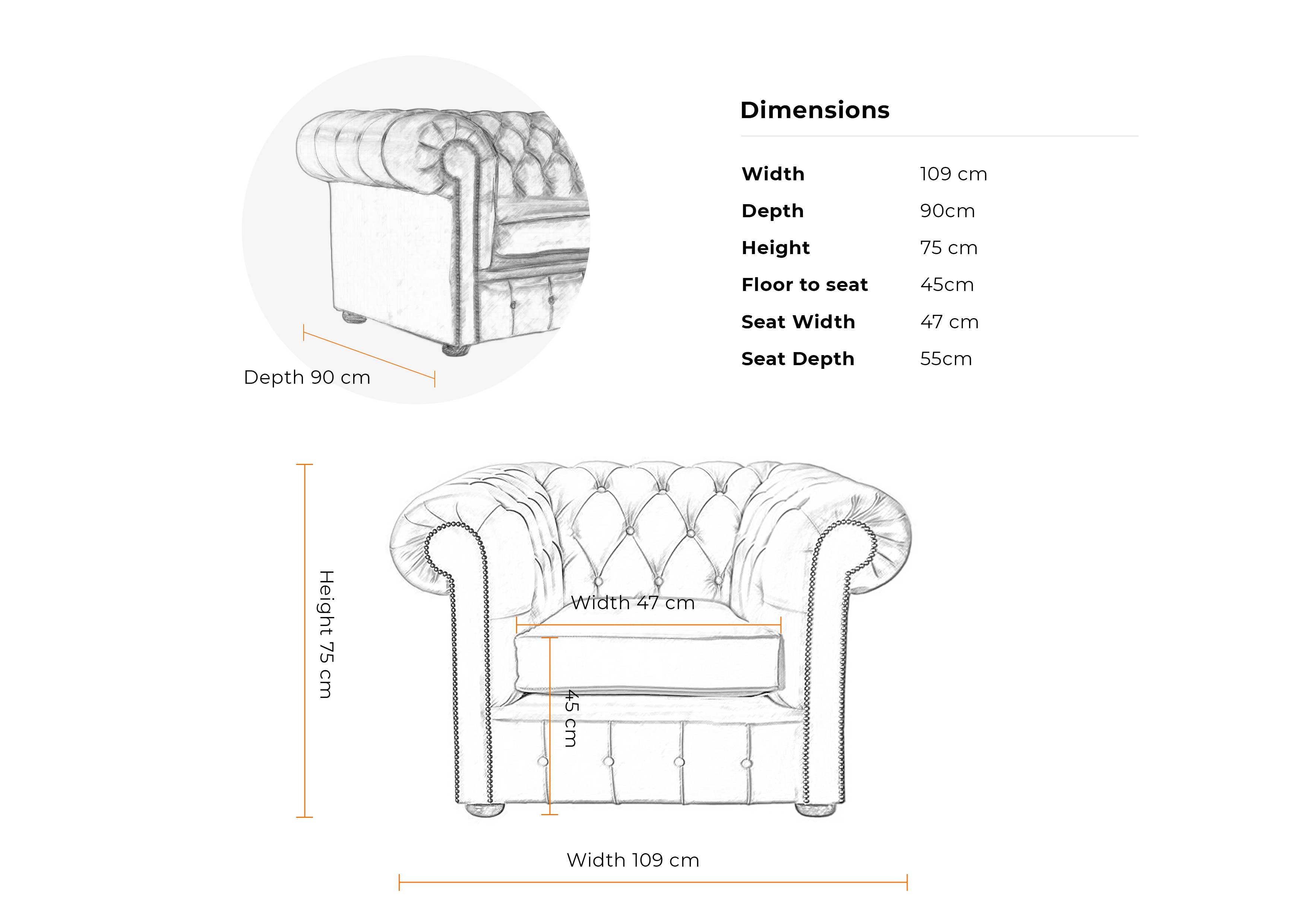 Dimensions-1-seater-buttoned-chesterfield-chair