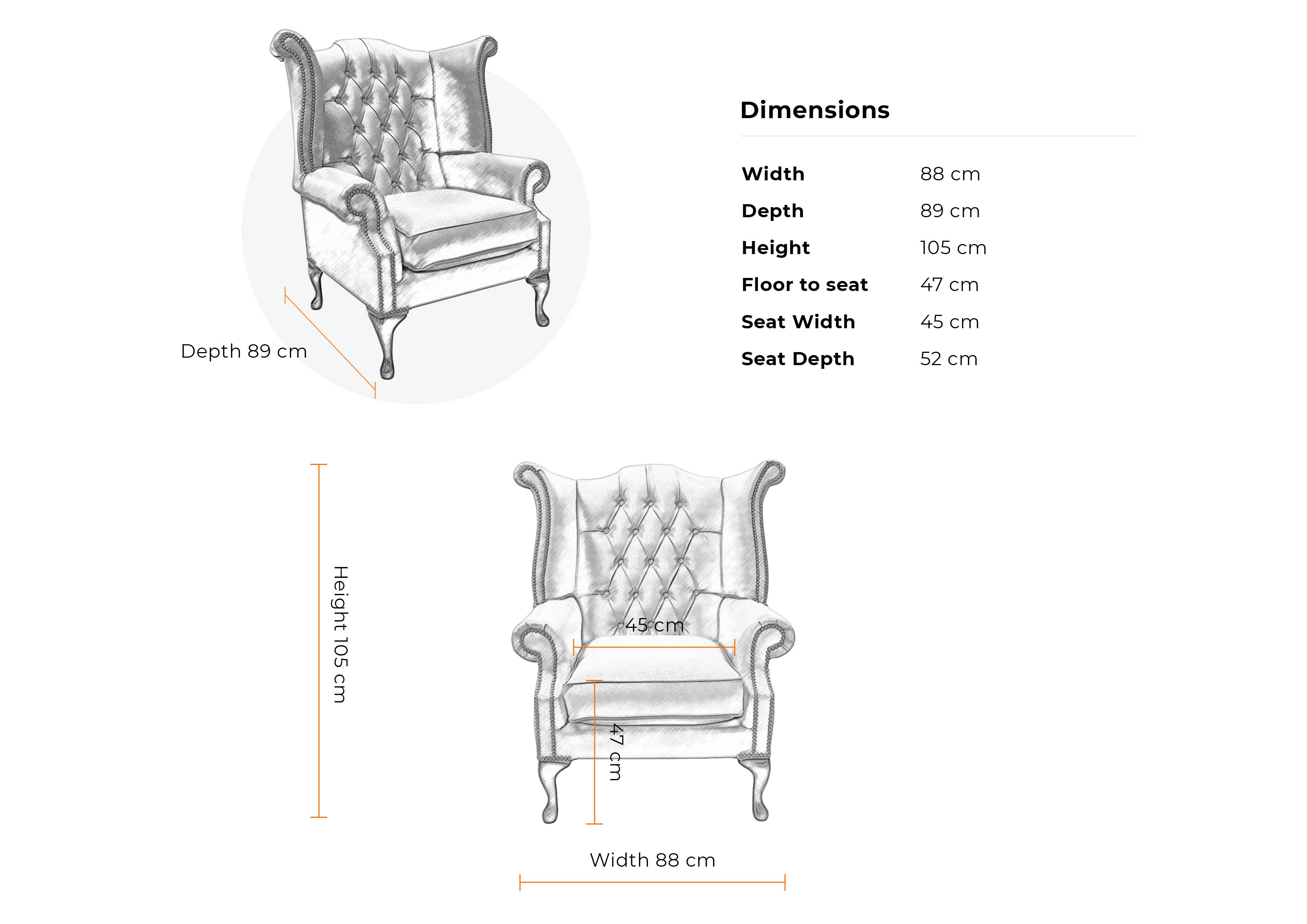 Dimensions-1-seater-Queen-Anne-Chair