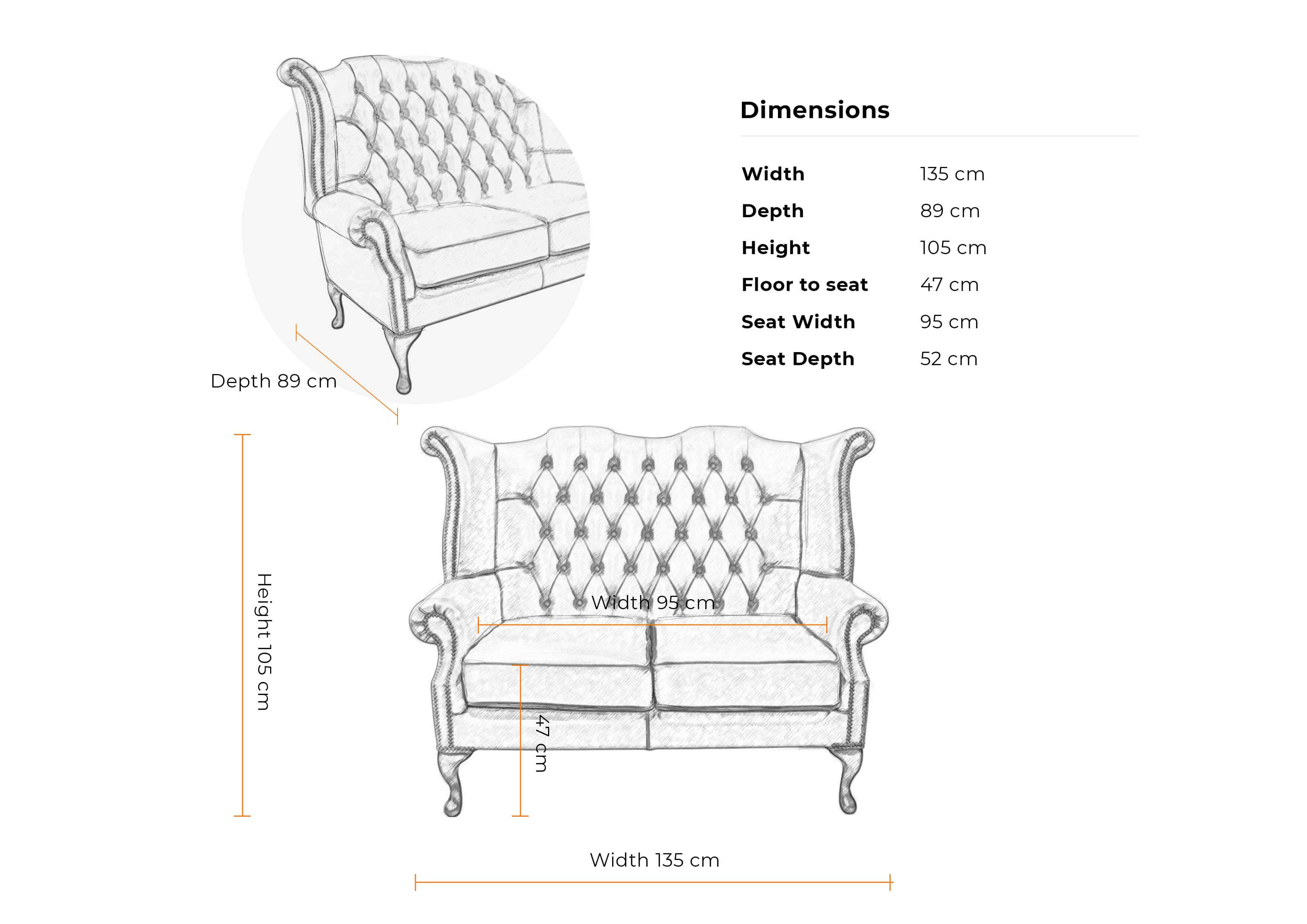 Dimensions-2-seater-Buttoned-Queen-Anne-sofa