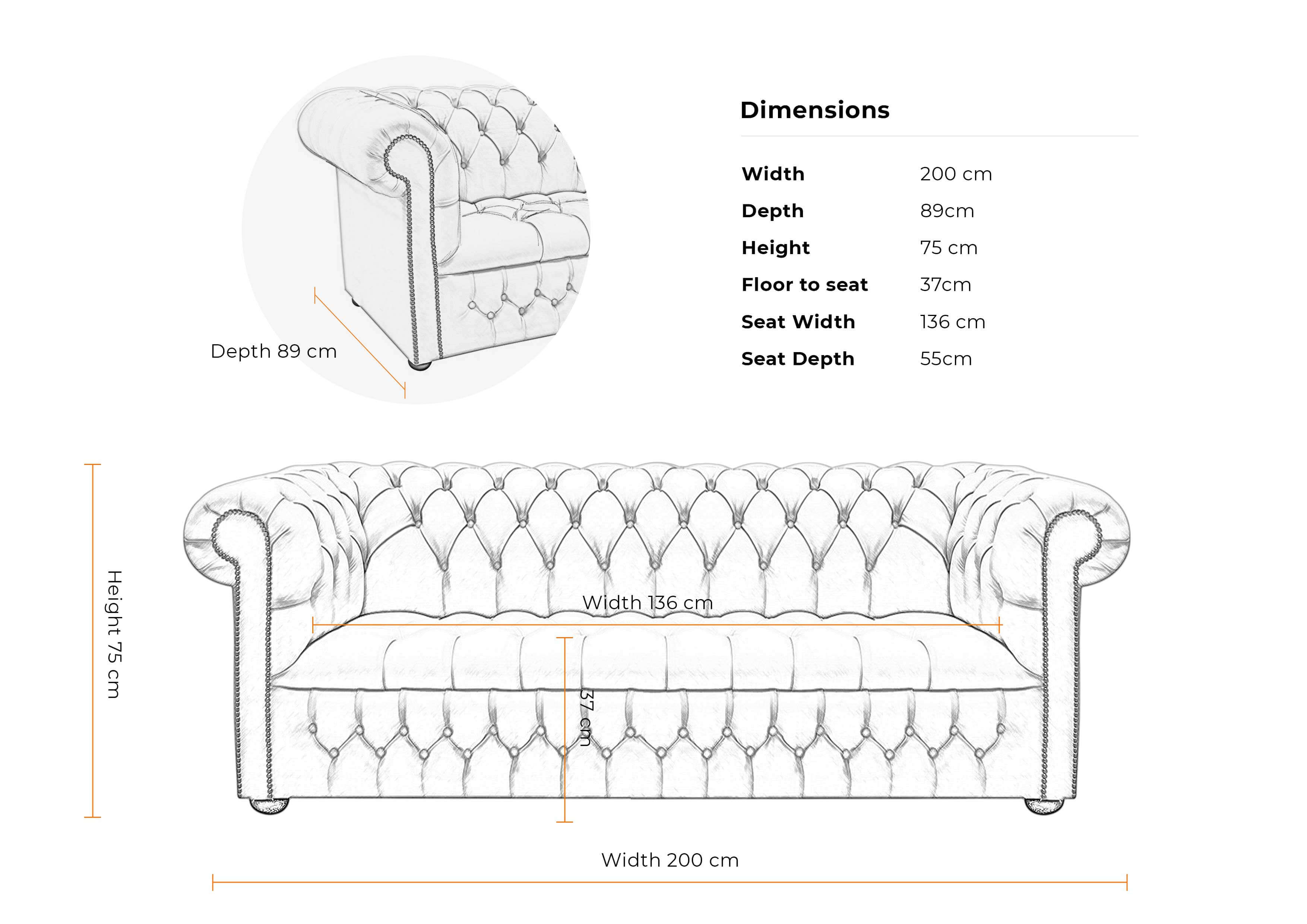 Dimensions-3-seater-Buttoned-Queen-Anne-sofa