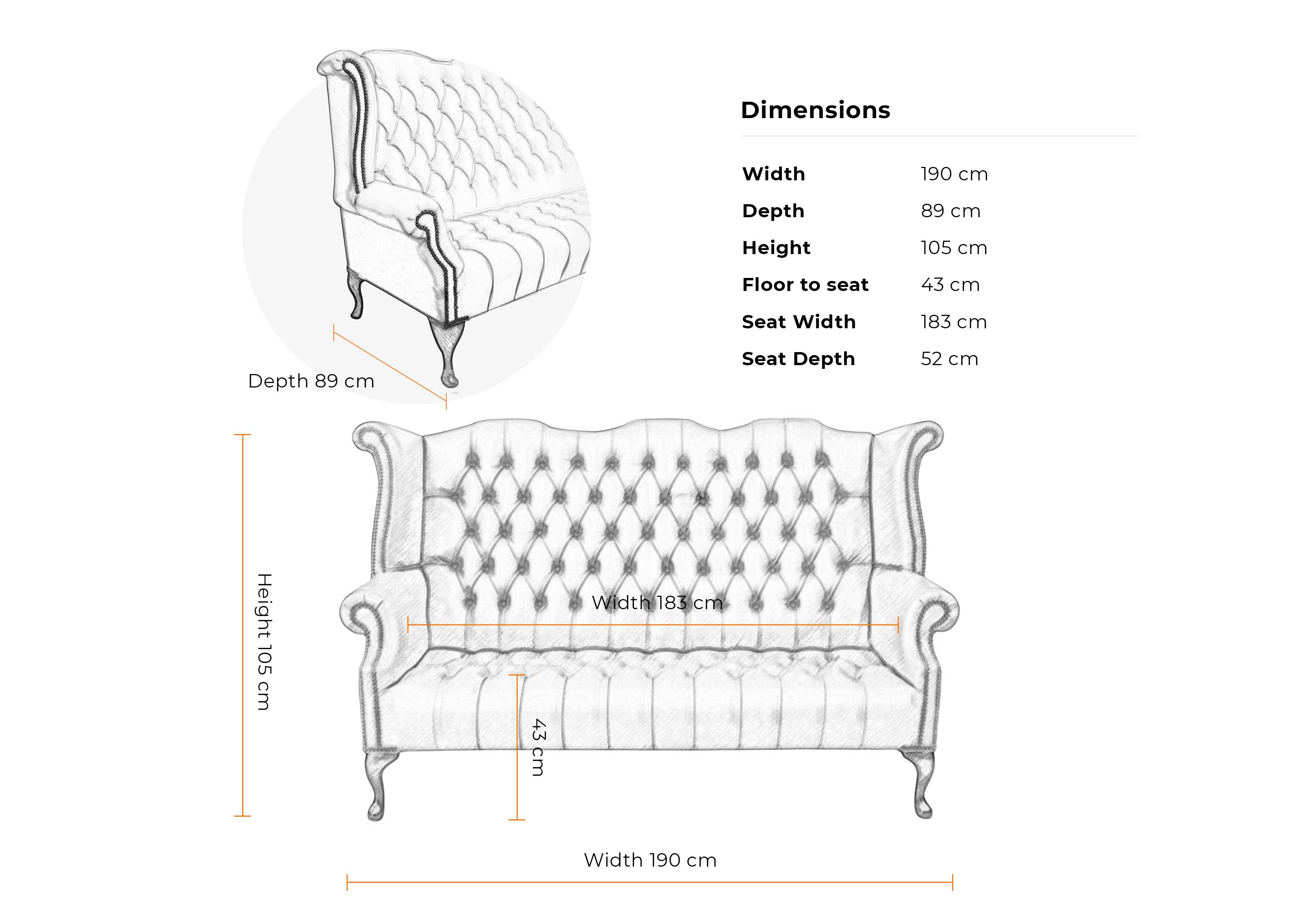 Dimensions-3-seater-Buttoned-Queen-Anne-sofa