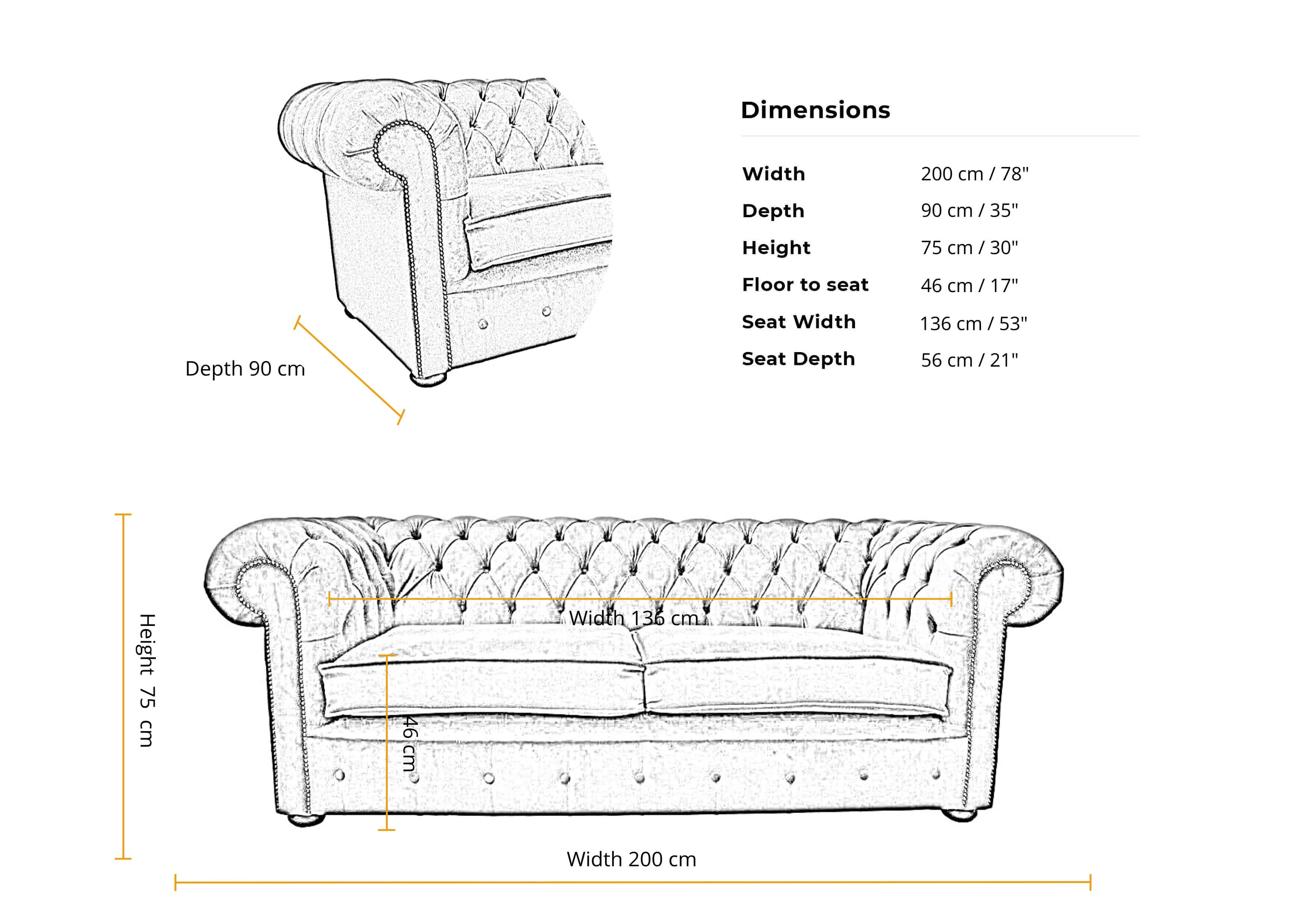 Dimensions-3-seater-classic-chesterfield-sofa