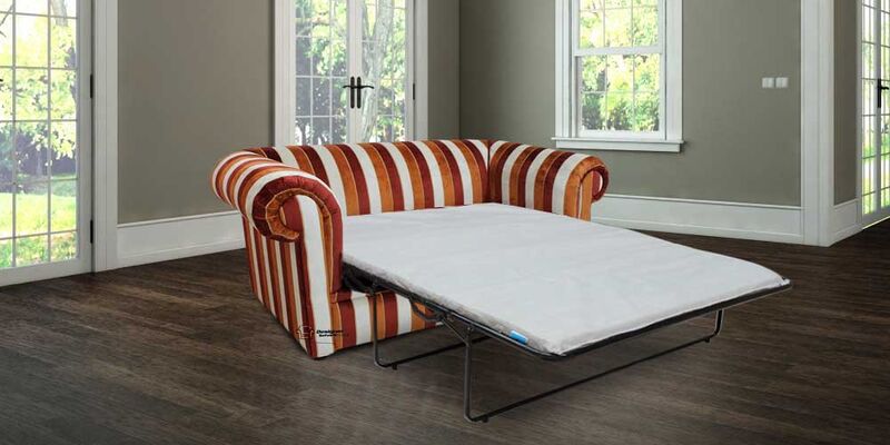 Product photograph of Chesterfield 1930 S 2 Seater Sofabed Oscar Mango Velvet Fabric from Designer Sofas 4U