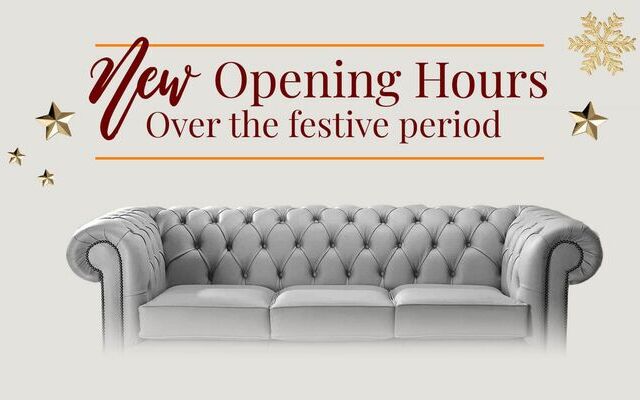 2022 Christmas & New Year Opening Times Designer Sofas 4 U