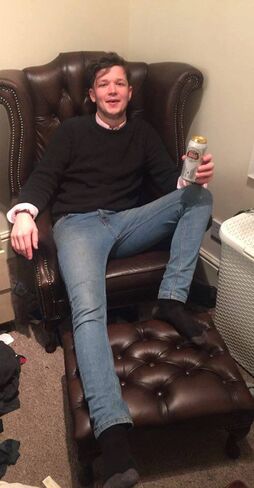 Chesterfield Queen Ann Wing Chair with Footstool - Designer Sofas 4U Customer Picture