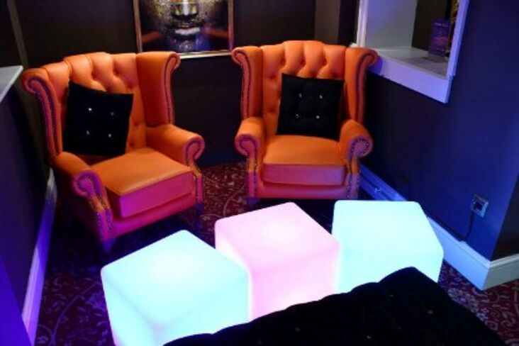 Orange Chesterfield Chairs 1 Picture - Designer Sofas 4U Customer 