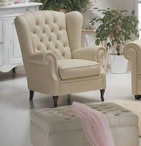 Classic Armchairs with Footstools - Designer Sofas 4U