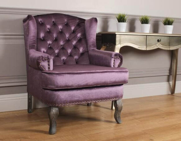 Velvet Chesterfield Chair Picture by Designer Sofas 4U Customer