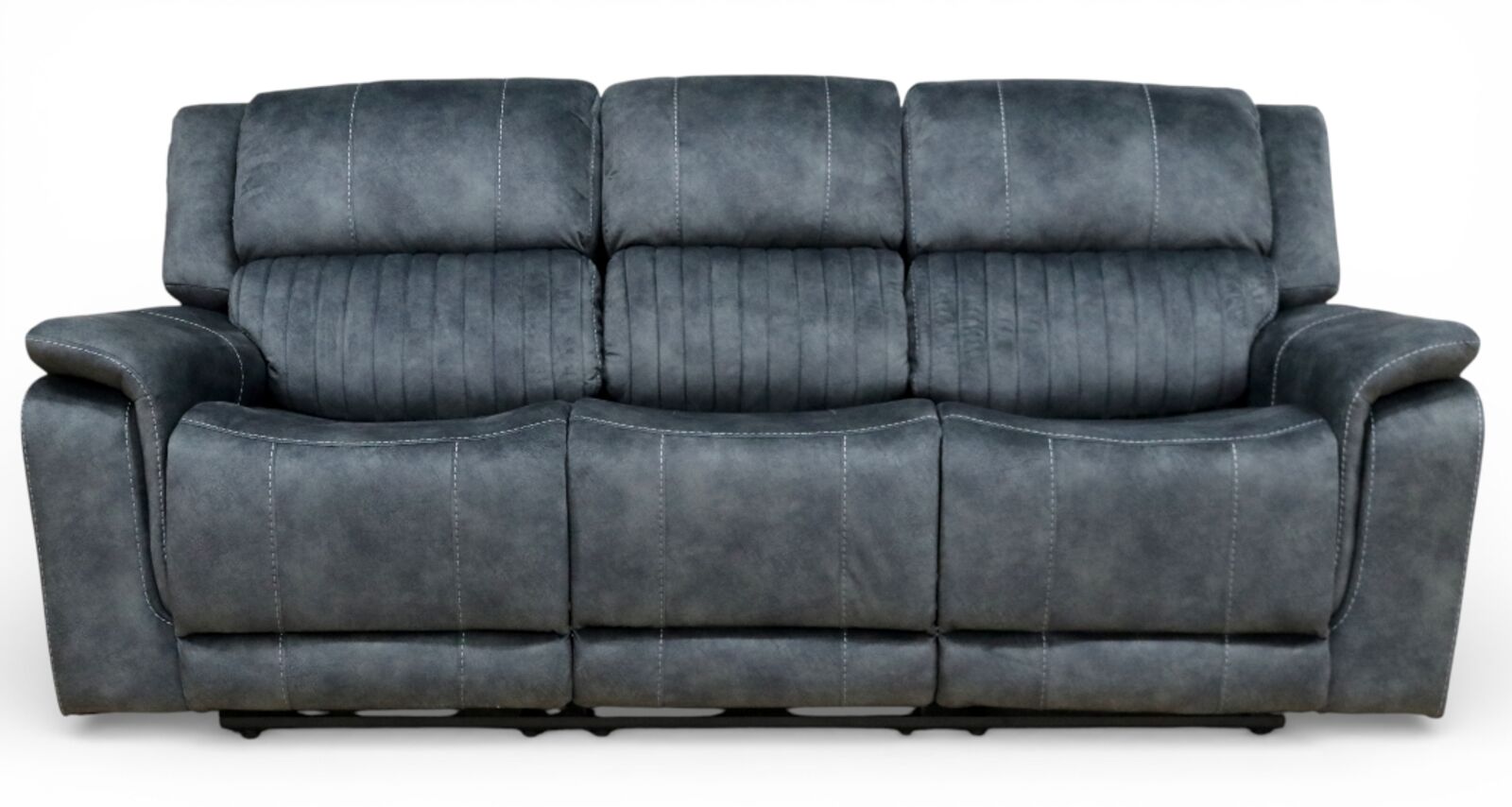 Dakota 3 Seater Reclining Sofa Grey Fabric
