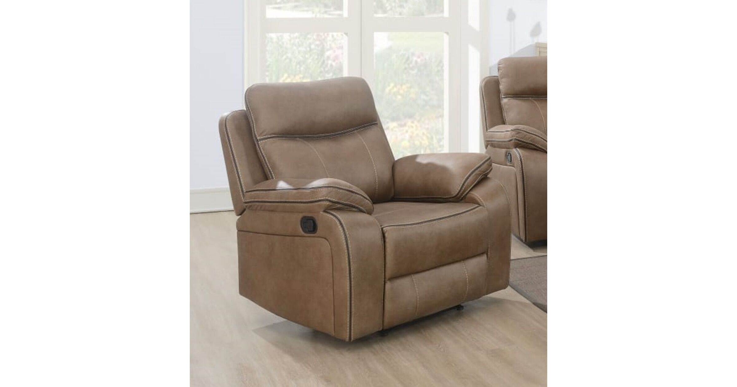 Jacob 1 Seater Reclining Cinema Armchair Tan Designer Sofas 4U