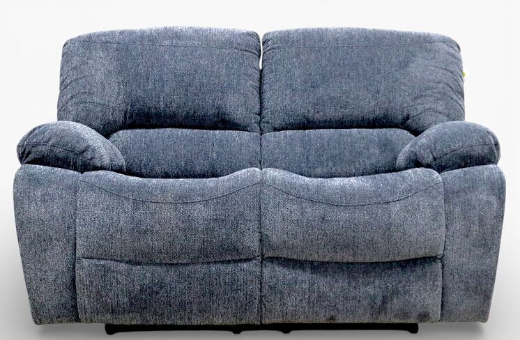 Jesolo 2 Seater Dual Recliner Sofa – Plush Grey Fabric