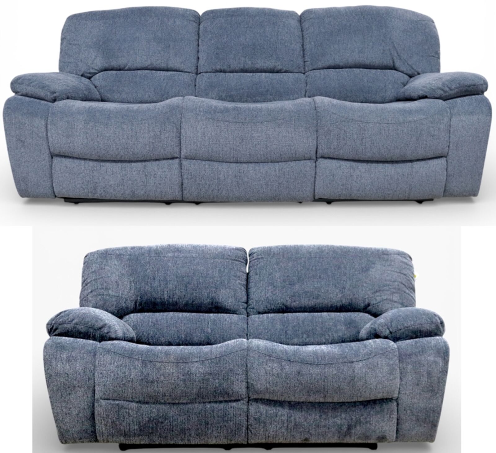 Jesolo 3+2 Modern Reclining Sofa Suite Set - Plush Grey Upholstery