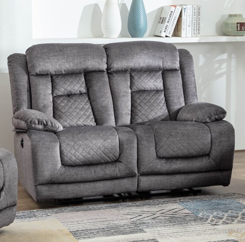 Product photograph of Kelly 2 Seater Graphite Grey Fabric Electric Recliner Sofa from Designer Sofas 4U