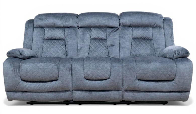 Kelly 3 Seater Electric Recliner Grey Fabric Sofa