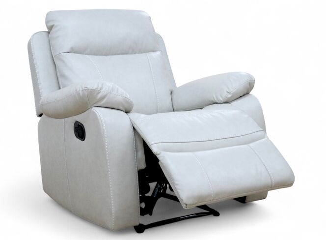 Seattle Modern 1 Seater Reclining Armchair Beige Leather