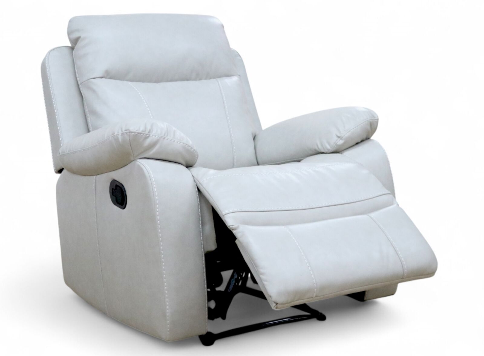 Seattle Modern 1 Seater Reclining Armchair Beige Leather