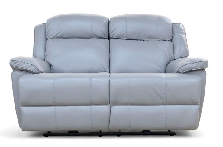 Voyager Modern 2 Seater Reclining Living Room Sofa – Premium Grey Leather