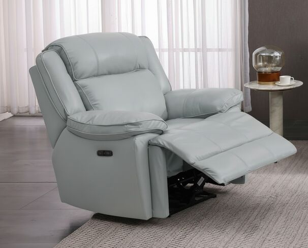 Voyager Modern Reclining Living Room Armchair – Premium Grey Leather