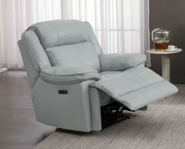 Voyager Modern Reclining Living Room Armchair – Premium Grey Leather