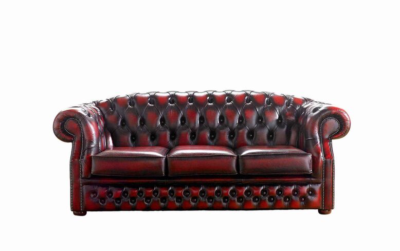 Chesterfield Buckingham 3 Seater Oxblood Leather Sofa Offer