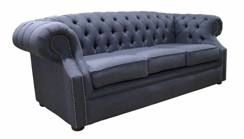 Product photograph of Chesterfield Buckingham 3 Seater Sofa Gleneagles Plain Charcoal Amp Hellip from Designer Sofas 4U