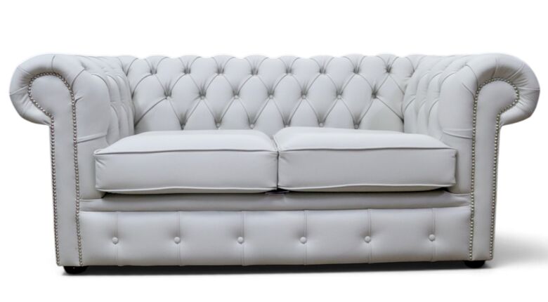Chesterfield 2 Seater Shelly Seely Leather Sofa Settee