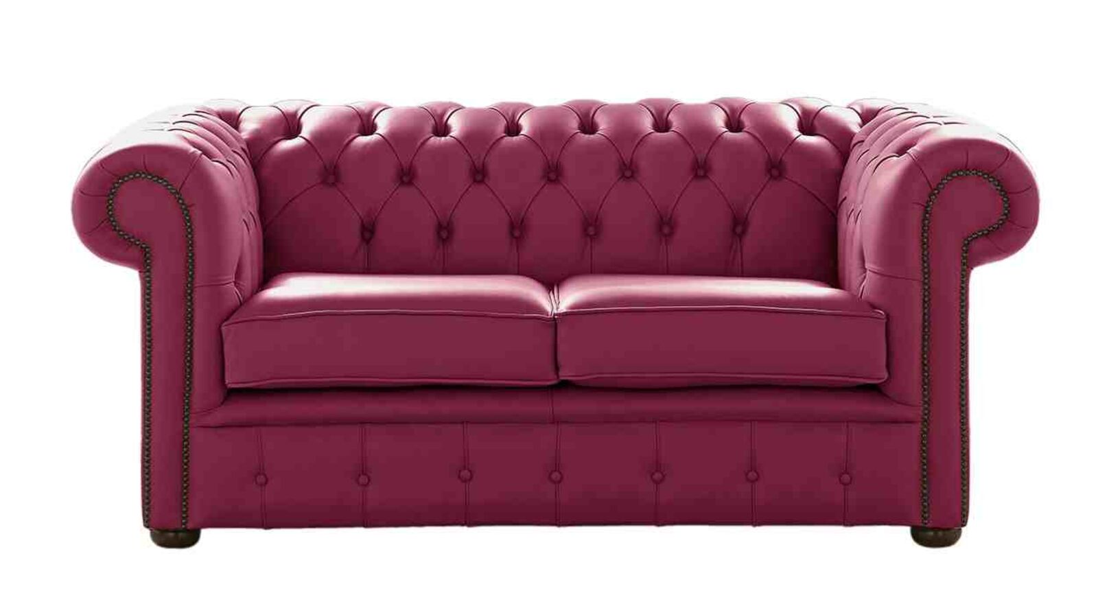 Product photograph of Chesterfield 2 Seater Shelly Anemone Leather Sofa Settee from Designer Sofas 4U