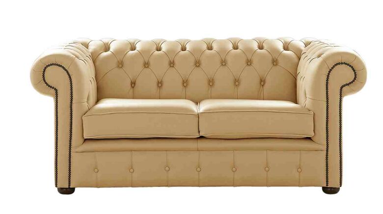 Chesterfield 2 Seater Shelly Angel Leather Sofa Settee