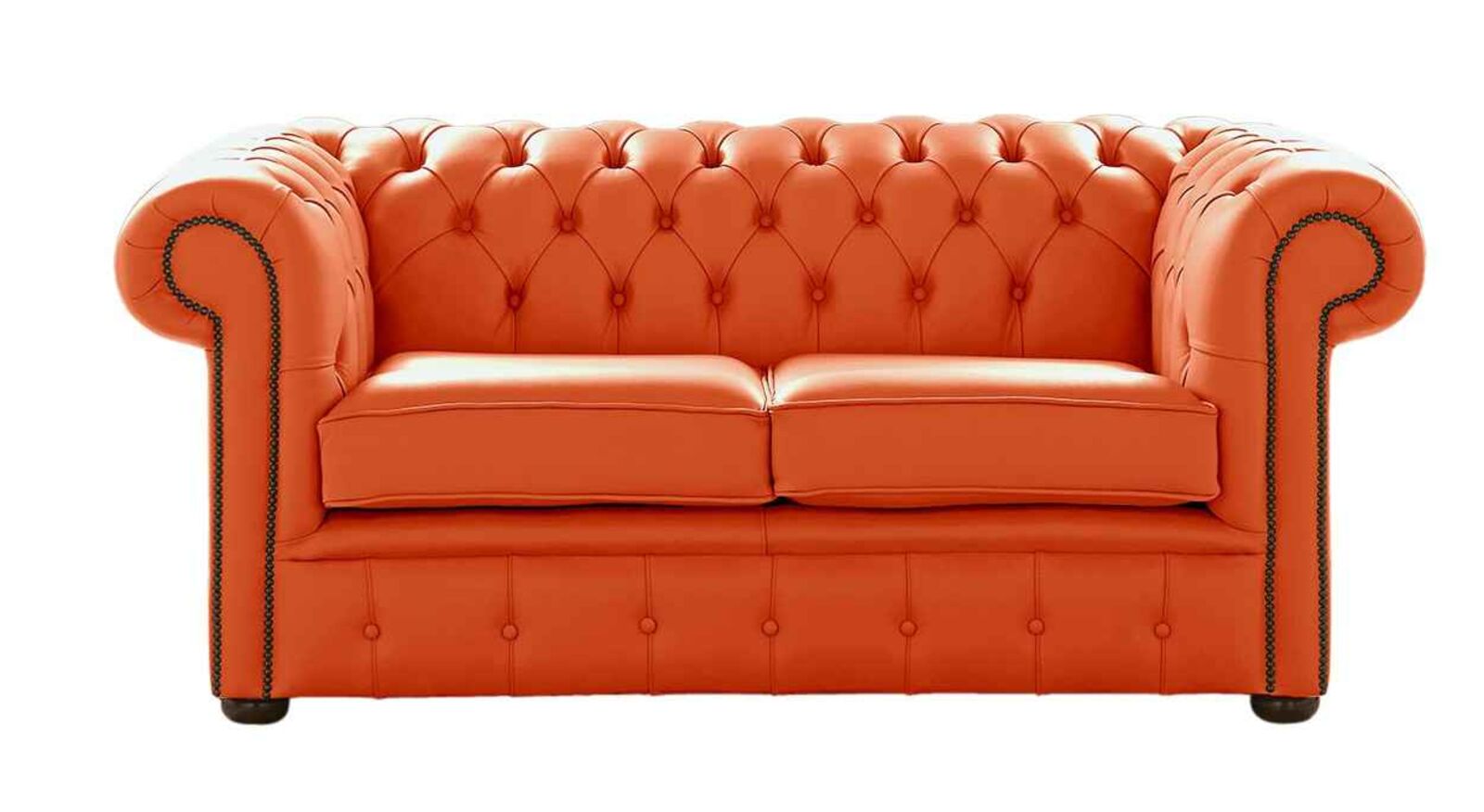 Product photograph of Chesterfield 2 Seater Shelly Flamenco Leather Sofa Settee from Designer Sofas 4U